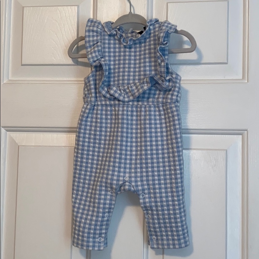 JANIE & JACK gingham jumpsuit